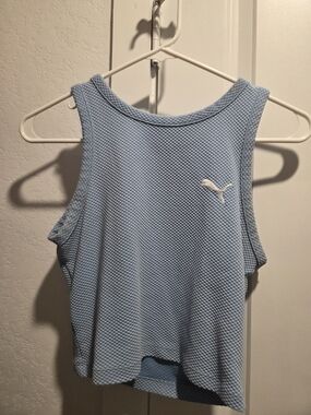 Puma Light Blue Mesh Racerback Tank